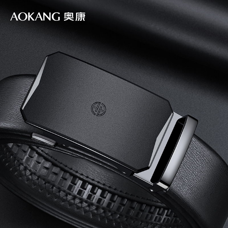 奥康皮带男2025新款真皮正品