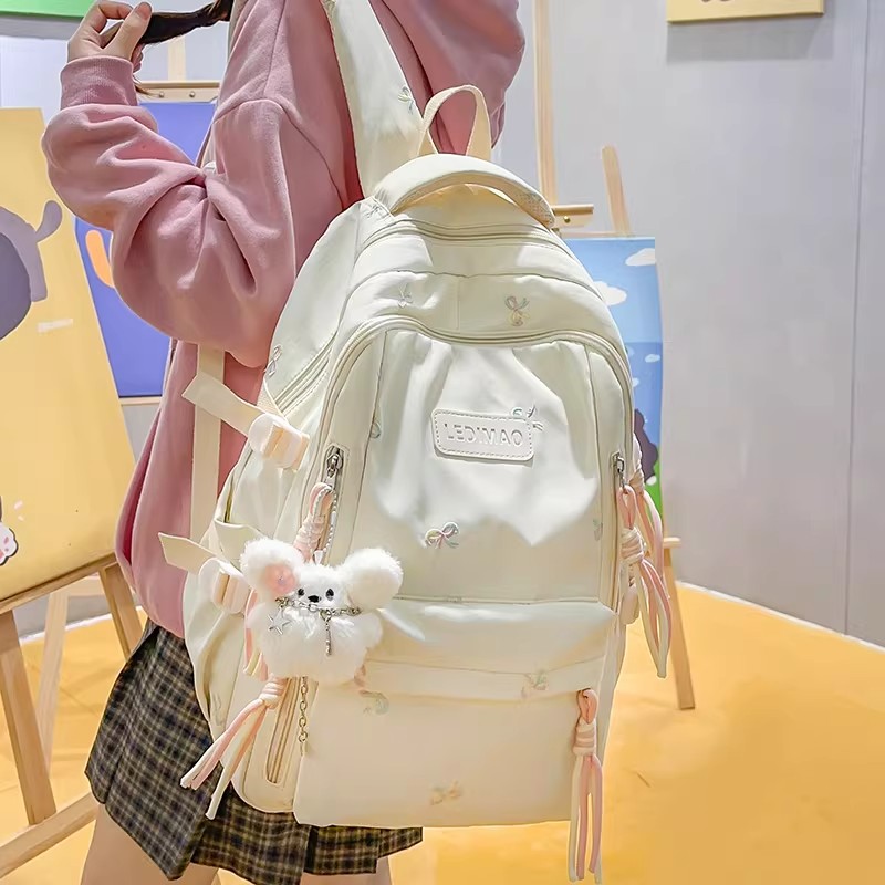 小清新双肩包女小学生