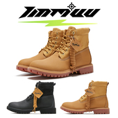 TINMUU天牧户外英伦都市双鞋 带厚底增高情侣四季 休闲百搭马丁靴男