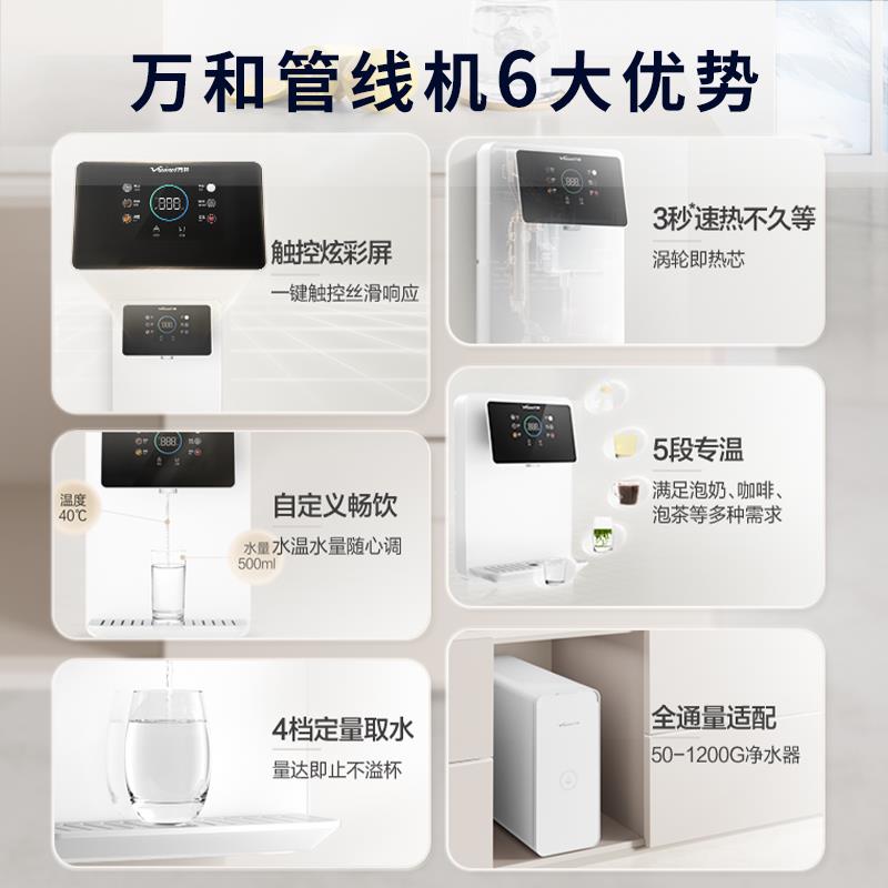 万饮管线机壁挂式家用直机热922和式饮水机2024新款净即水器过滤