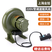 220V鼓风机 烧烤炉灶吹碳助燃风机大功率风机 家用小型电动鼓风机