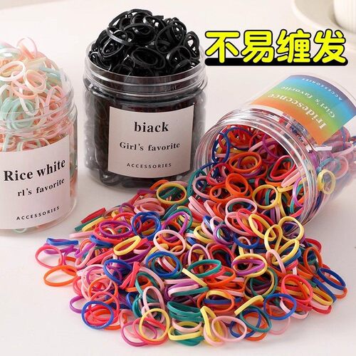 黑色一次性加粗不伤发橡皮筋
