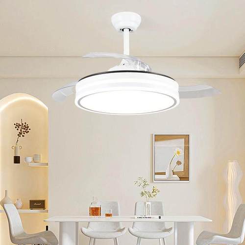 隐形风扇灯客厅大厅扇主灯全光谱餐厅吊灯电257简约家扇用一体吊