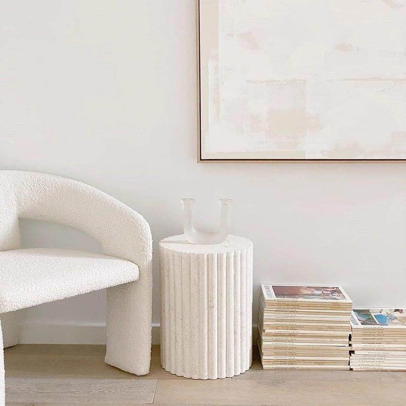 北欧风天然大理石圆柱客厅玄关酒店民宿雕塑底座展示台落地摆件,家居饰品,落地摆件,淘宝优惠券,粉丝福利购,淘宝优惠卷