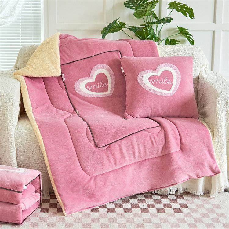 加厚牛奶绒两用抱枕被子多功能汽车靠垫公司沙发午睡折叠毛毯盖毯,居家布艺,抱枕被,淘宝优惠券,粉丝福利购,淘宝优惠卷