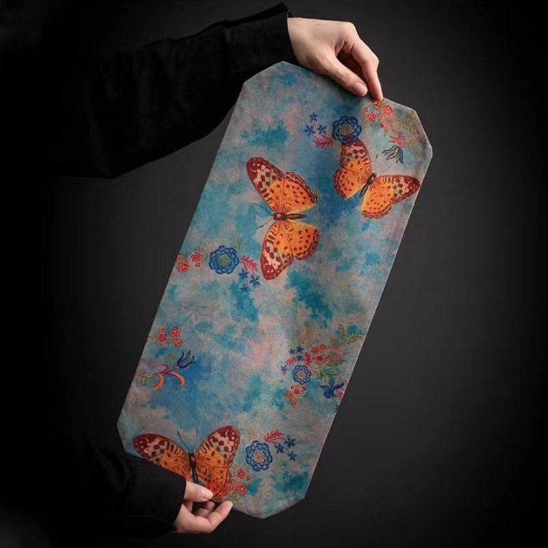 中式禅意仿香云纱干泡小茶席短款布垫子复古小桌旗布艺茶道双面加,居家布艺,茶席,淘宝优惠券,粉丝福利购,淘宝优惠卷