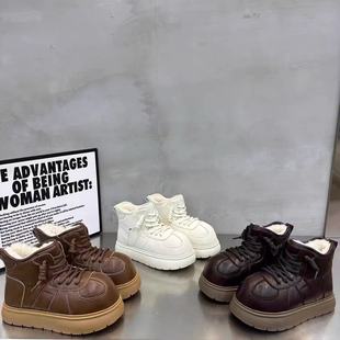 雪地靴冬季 2025新款 加绒加厚防水防滑卡皮巴拉大头棉鞋 梵芙娜