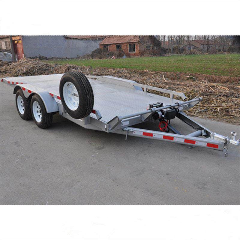 2吨汽车拖车越野车拖车平板拖车工具拖车可升降拖挂车