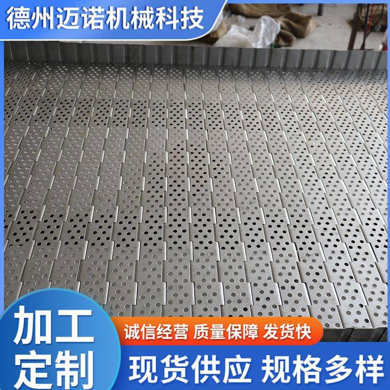 不锈钢食品输送链板果蔬清洗沥水狗粮猫砂烘干传送网链源厂加工