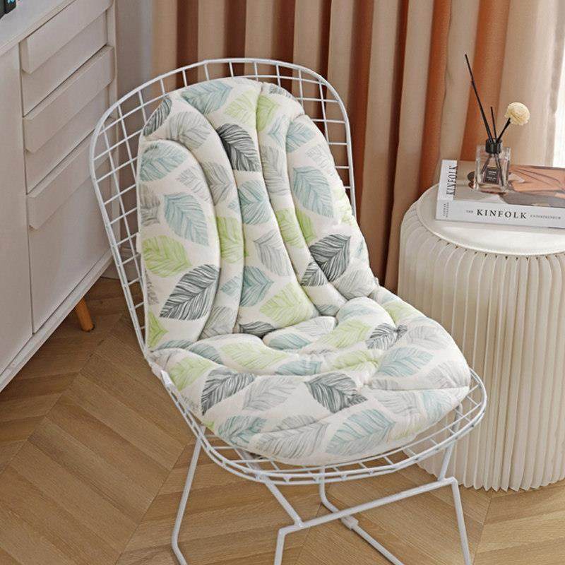 毛绒椅子玫瑰花连体坐垫靠垫一体垫子餐桌凳子垫冬季加厚电脑椅垫