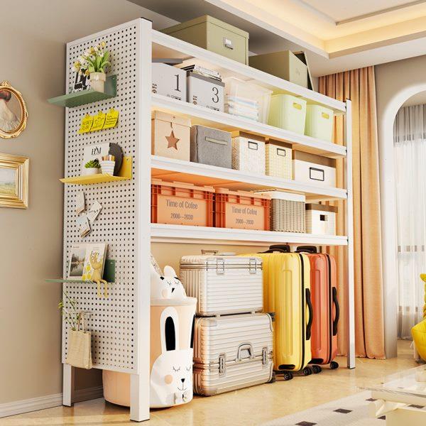 家用货架多层落地置物架储藏室阳台钢制储物架快递收纳杂物展示架