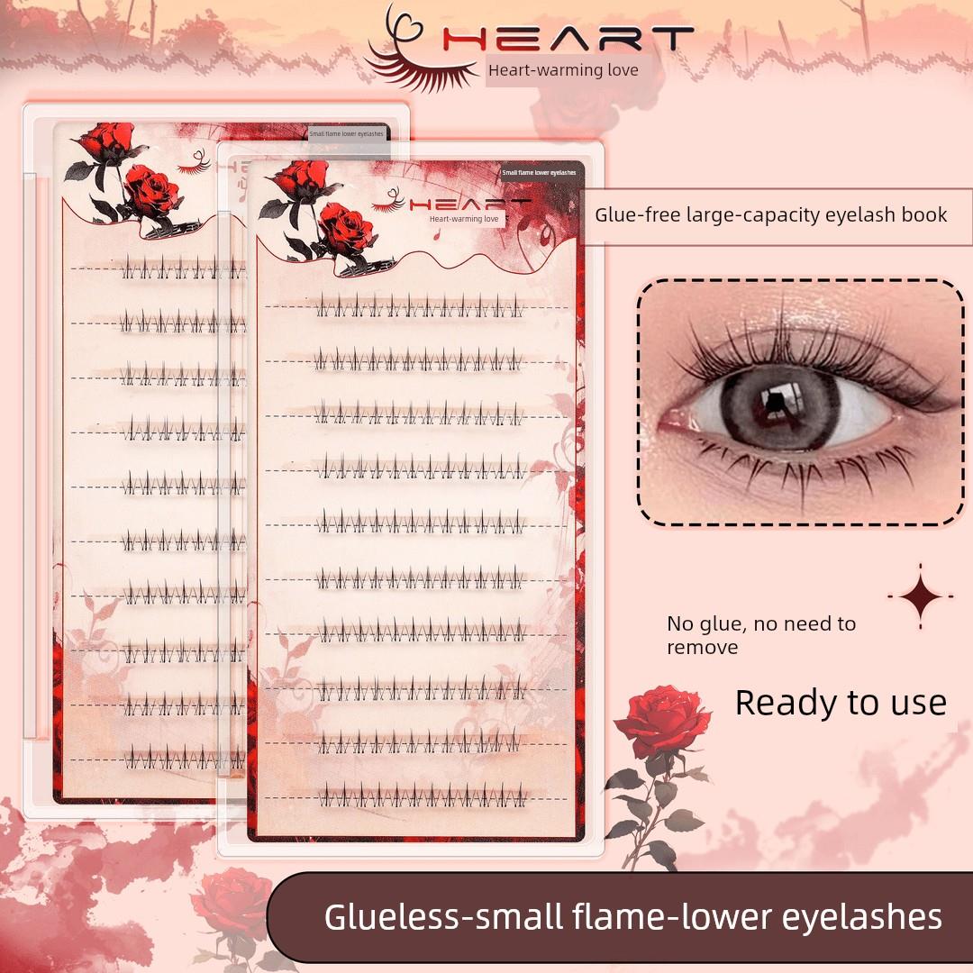 心爱10排大容量小火焰下睫毛猫精灵三部曲向日葵无胶假睫毛