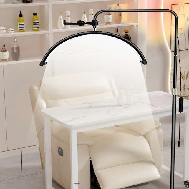 美容半月灯纹绣睫毛灯护眼无影落地灯美甲灯美容LED美甲美睫纹绣