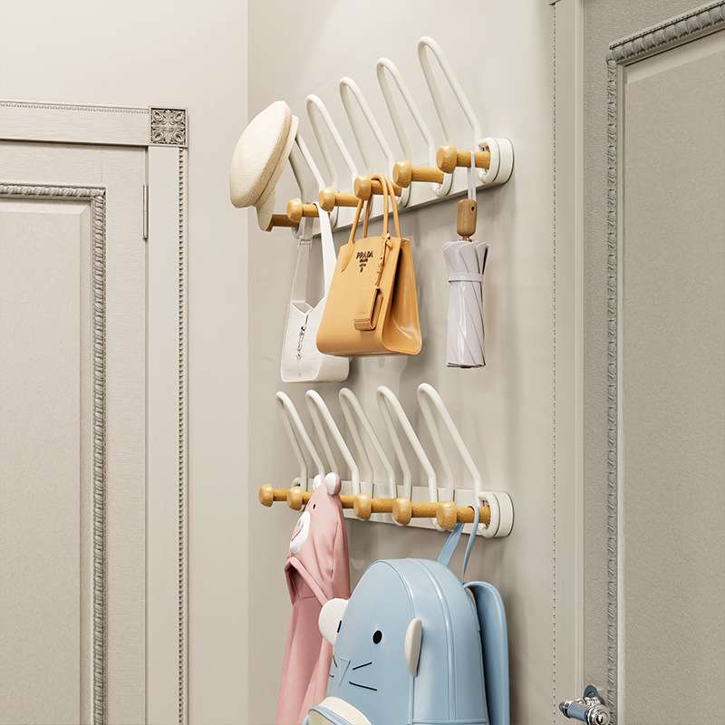 挂钩上墙免打孔玄关入户门口后挂衣钩高级感衣帽收纳壁挂衣服衣架