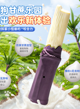蔗秆秆磨牙洁齿互动宠物玩具 漏食天然橡胶尼龙大狗玩具耐咬解闷