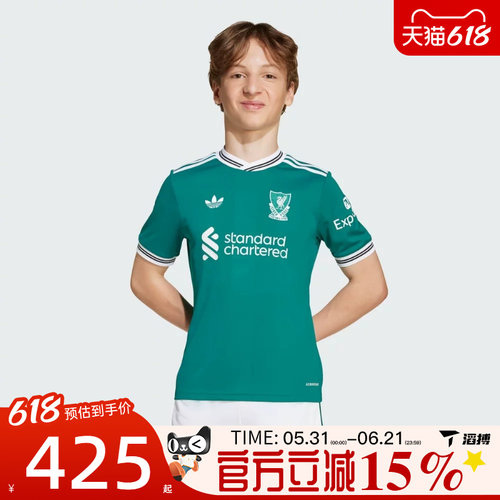 滔搏adidas阿迪达斯大童LFC 3 JSY Y运动休闲短袖T恤JV6468