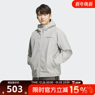 滔搏adidas阿迪达斯男子SL JKT连帽运动健身夹克外套KG5179 WARM