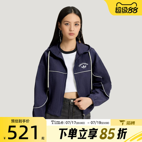 滔搏adidas阿迪达斯三叶草女子OG W WB运动健身夹克外套KT3055
