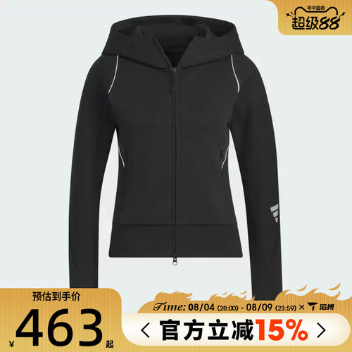 滔搏adidas阿迪达斯女子FUSTL W KN JKT1运动健身夹克外套KC2716