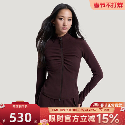 滔搏adidas阿迪达斯女子GATHER JACKET运动健身夹克外套KU5376