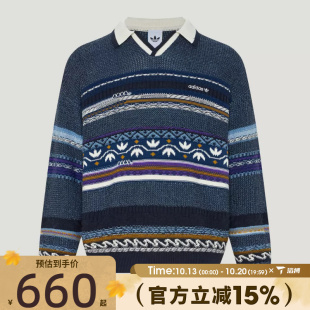 滔搏adidas阿迪达斯三叶草男子百搭宽松运动休闲套头衫毛衣LD3287