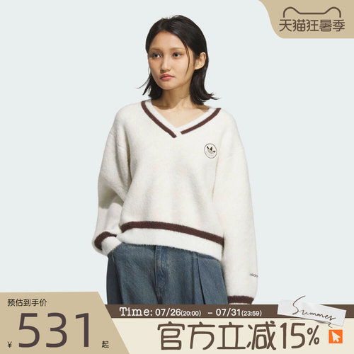 滔搏adidas阿迪达斯三叶草女子HTTH SWEATER毛衣套头衫KC2687
