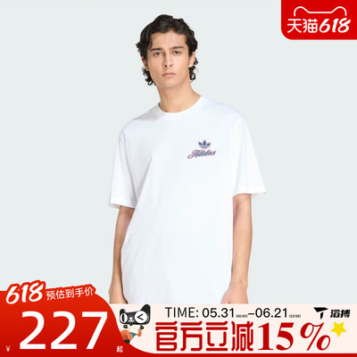 滔搏adidas阿迪达斯三叶草男子GFX T运动休闲短袖T恤KE2248