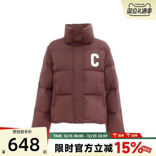 滔搏converse匡威女子短款面包服百搭运动休闲羽绒服WCJ097-J9T