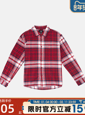 滔搏converse匡威男女马年新年款运动休闲红色长袖衬衫UCJ393-B35