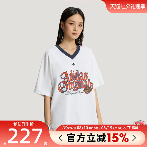 滔搏adidas阿迪达斯三叶草女子OGWTEESS1运动休闲短袖T恤KT3062