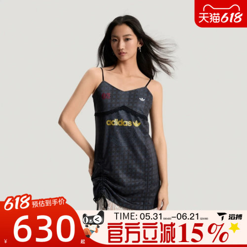 滔搏adidas阿迪达斯三叶草女子BLK DRESS运动休闲连衣裙KU4752