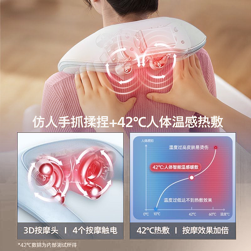 立昌肩颈按摩器颈椎披肩腰部背部斜方肌脖子揉捏按摩仪家用