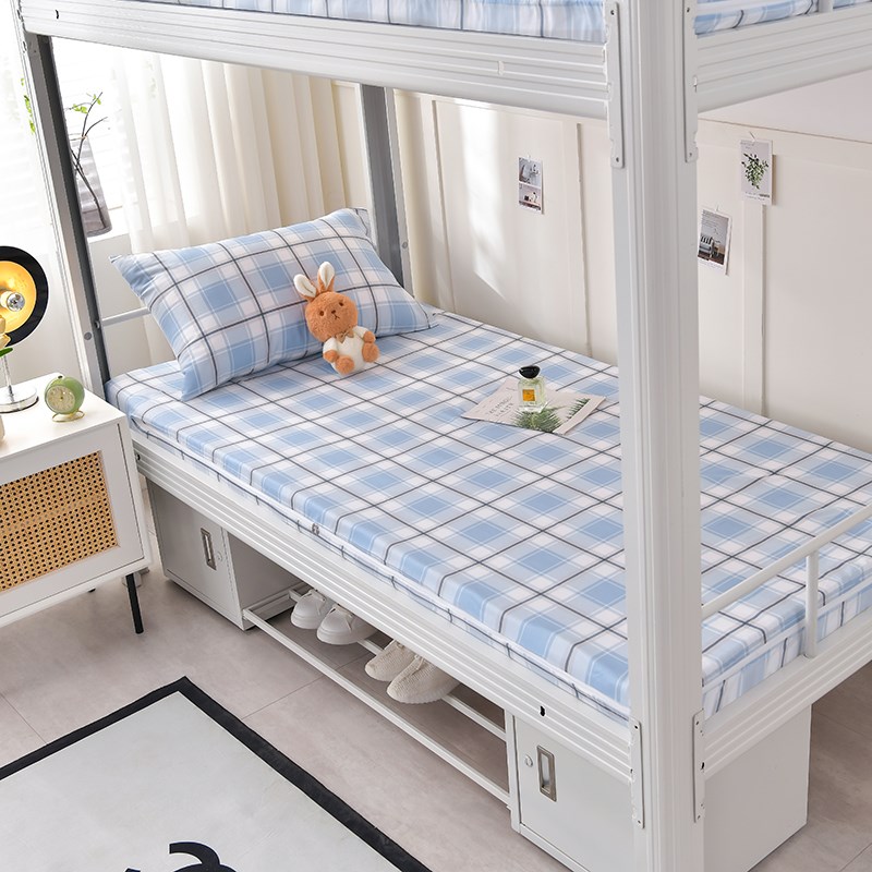 100全棉学生宿舍专用床笠六面全包床垫套拉链款纯棉床罩90x200cm