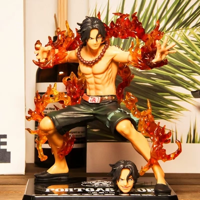 艾斯海贼王手办艾斯海贼王艾斯手办火拳艾斯手办二次元海贼王摆件