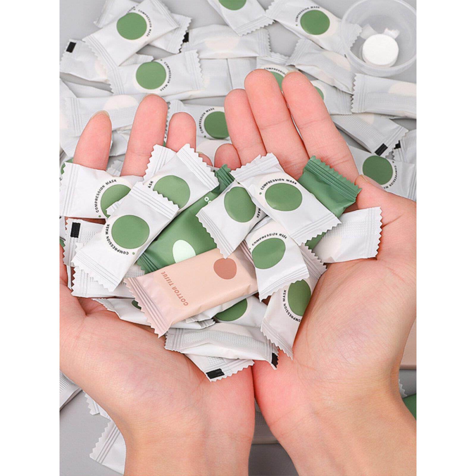 一次性压缩面膜粒干面膜面部湿敷纸易吸水柔软面膜大号送浸泡碗