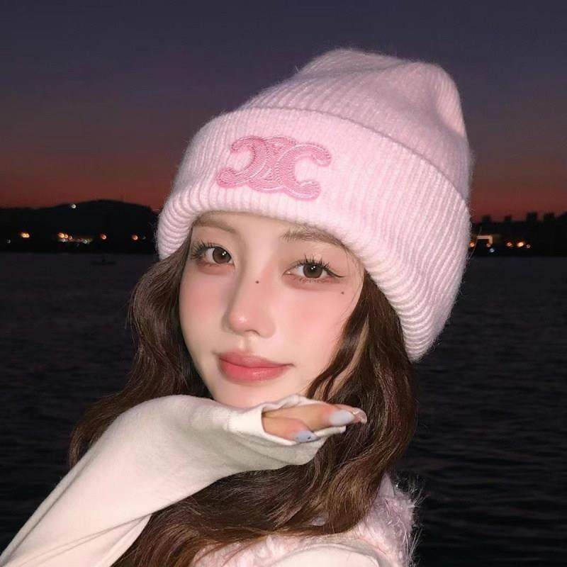 德国兔毛针织帽女生2025新款保暖护耳粉色显白大头围毛线帽冬季,服饰配件/皮带/帽子/围巾,帽子,淘宝优惠券,粉丝福利购,淘宝优惠卷