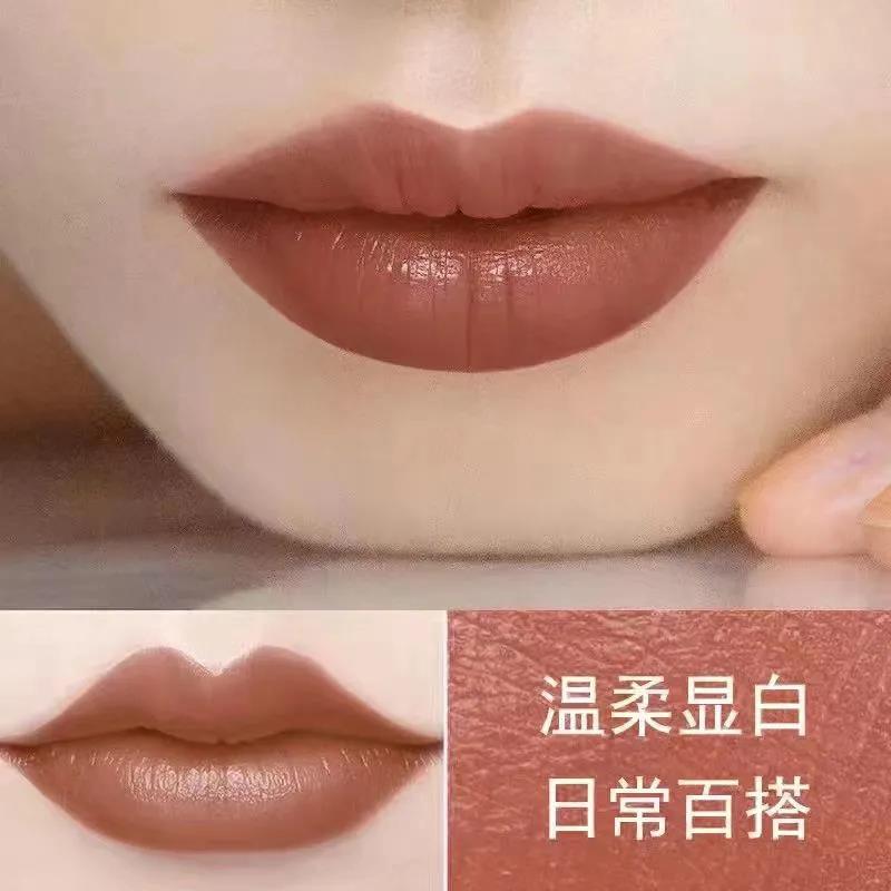 自然唇色口红不掉色不沾杯唇釉适合素颜黄皮显白哑光滋润遮唇色