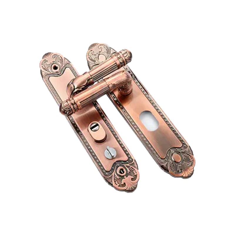 防盗门拉手红古铜把手执手复古简约门锁铝合金门入户门双开大门锁