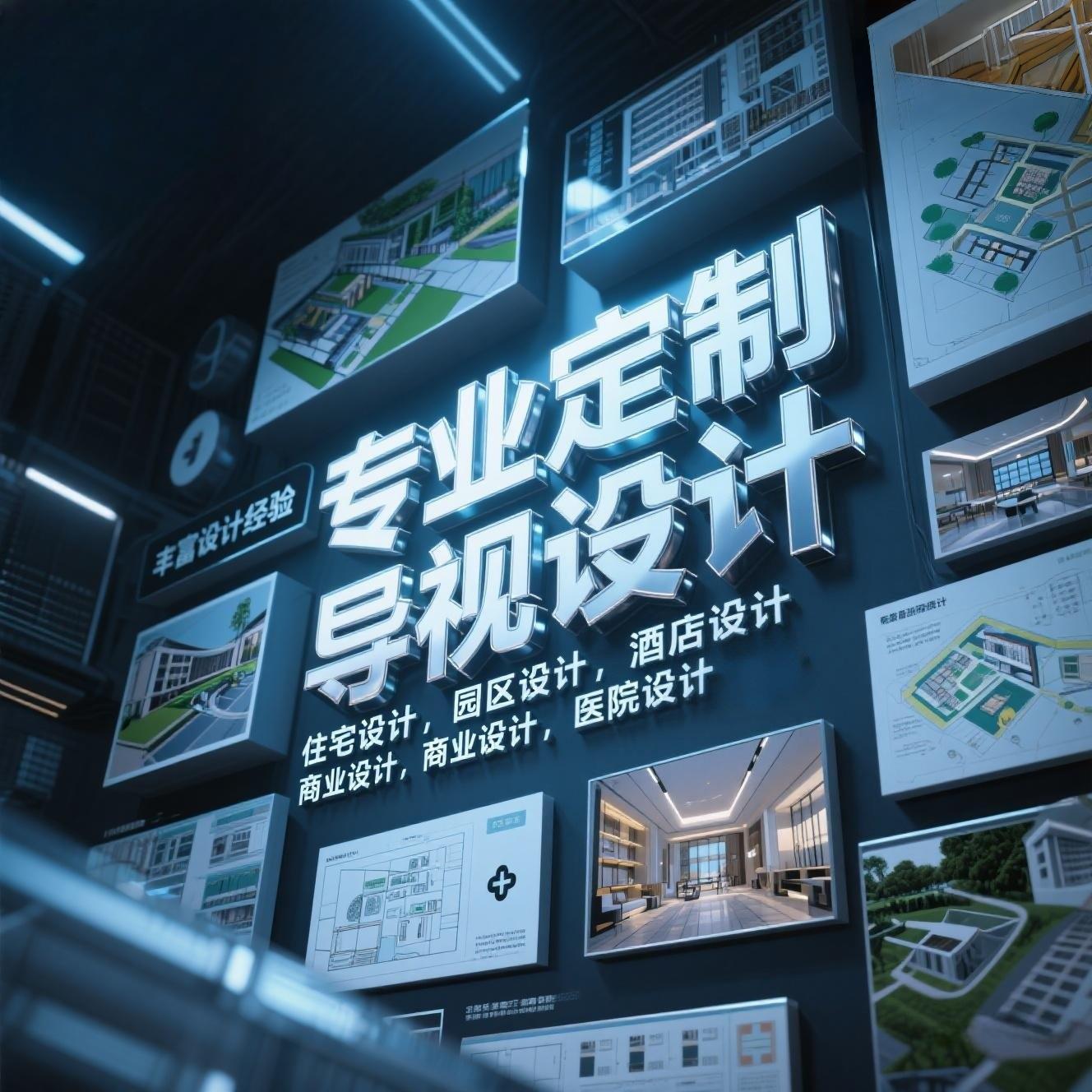 标识导视牌设计 景观字，文化墙，门头，美陈设计，3D建模渲染