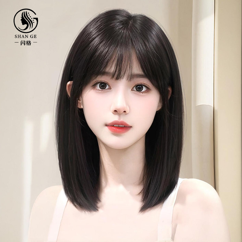 假发女全头套修颜减龄锁骨夏季薄款中长短发仿真发自然Z整顶假发