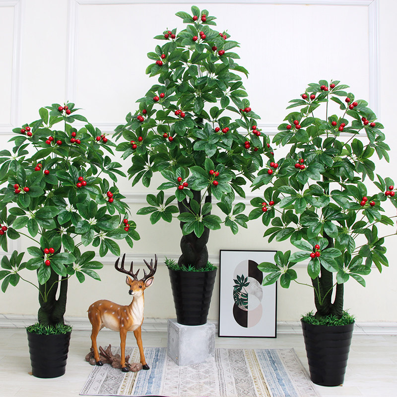 彷真绿植室内果树彷生鸿运当头大型客厅摆件假发财U树植物盆栽装