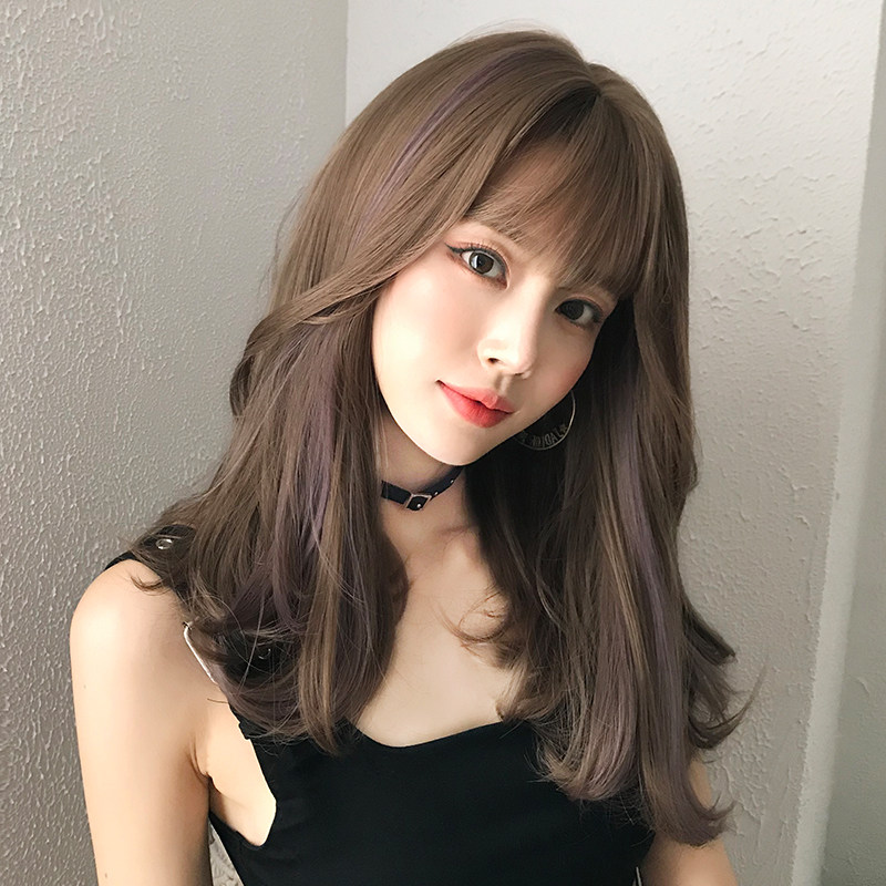 假发女长发自然假发套挑染全头套逼真空气刘M海齐肩发挂耳染锁骨