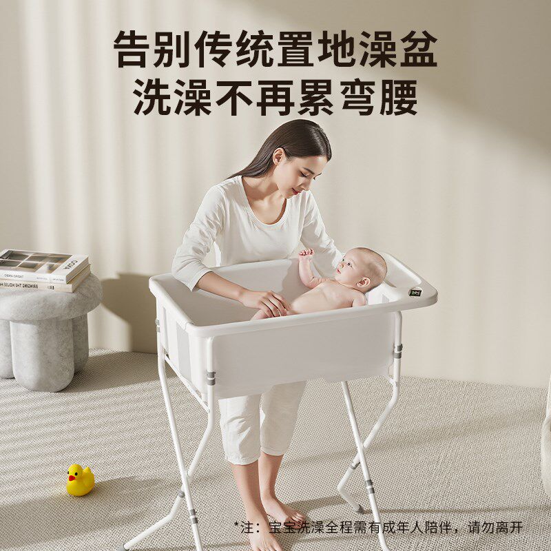 婴儿洗澡盆宝宝浴j盆新生儿童大号幼儿泡澡桶可折叠小孩可坐躺浴