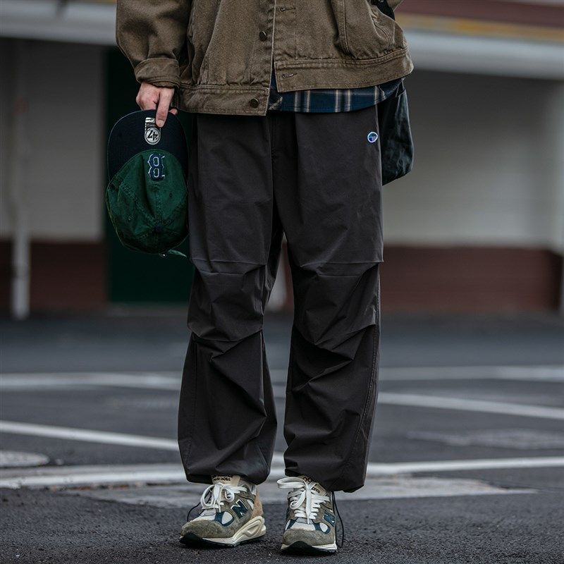 美式风机能宽松运动裤男女四季百搭束脚橡筋腰Q工装伞兵裤休闲长