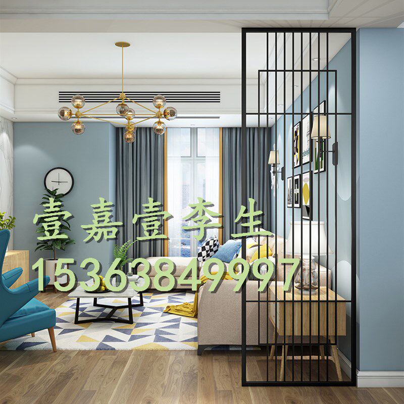 新款新品不锈钢i屏风隔断金属花格客厅玫瑰Q金镂空玄关装饰简