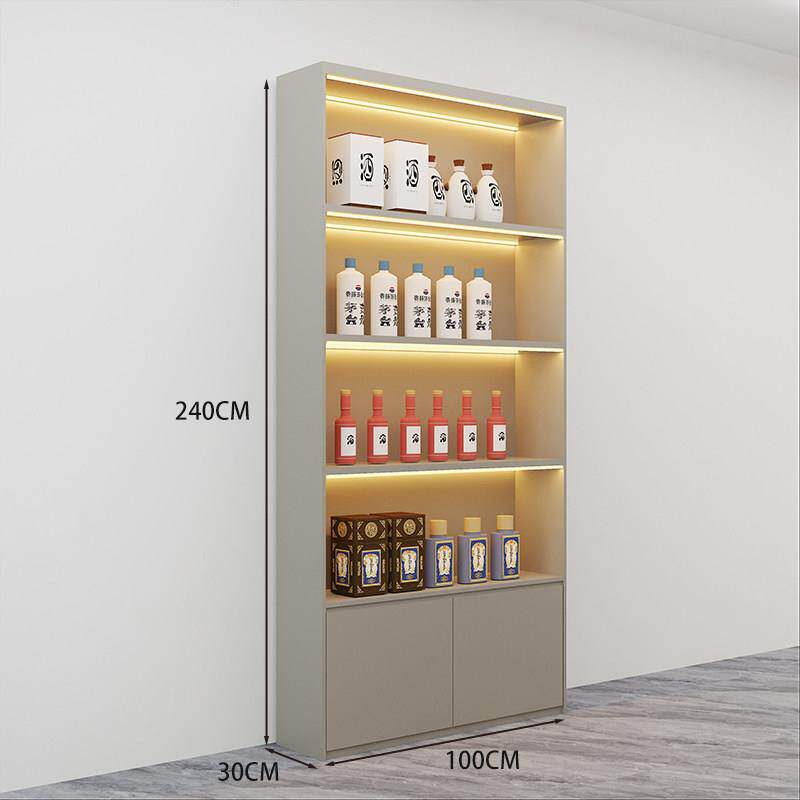 烟酒展示柜高档烟酒店烟酒行超市烟酒柜台白酒红酒柜烟酒货架定制