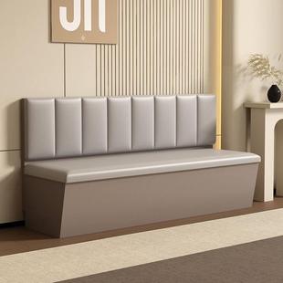 实木卡座餐厅家用软包沙发奶茶餐饮店商用靠墙沙发储物柜卡座定制