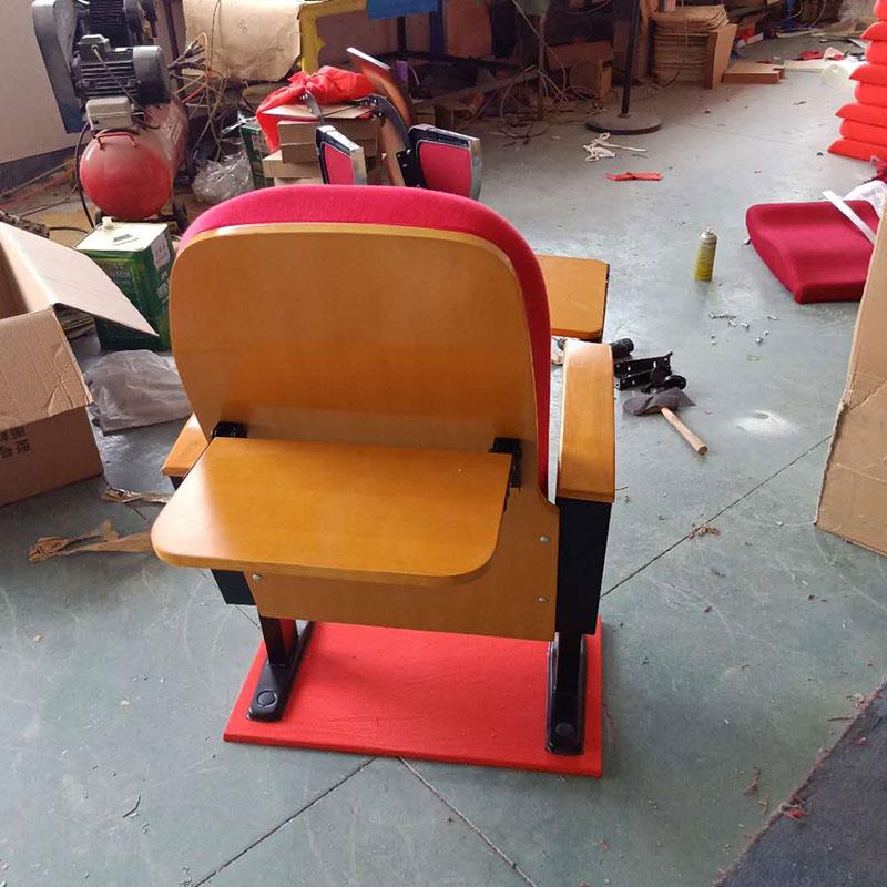 安吉礼堂椅排椅木板铝合金款带小桌板阶梯教室报告厅座椅子可控标