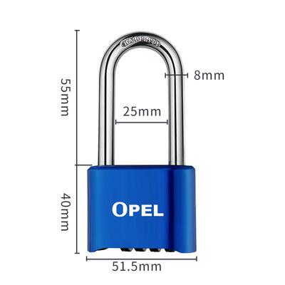 opel腰圆锌合金密码锁 纯色加厚密码锁迷你 底开型4轮密码挂锁小