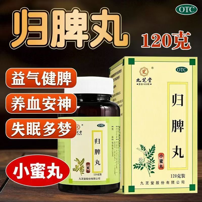 头昏头晕肢倦食欲不振心脾两虚气短心悸失眠 九芝堂归脾丸120g/盒